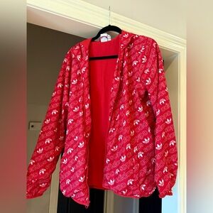 Adidas Red Logo Bomber Jacket Size XL 15/16y (women's medium)